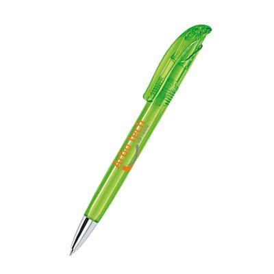 Picture of SENATOR CHALLENGER CLEAR TRANSPARENT PLASTIC BALL PEN with Metal Tip in Pale Green