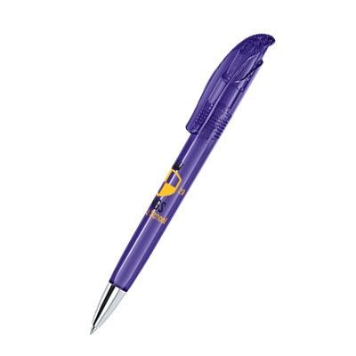 Picture of SENATOR CHALLENGER CLEAR TRANSPARENT PLASTIC BALL PEN with Metal Tip in Purple