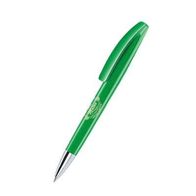 Picture of SENATOR BRIDGE POLISHED PLASTIC BALL PEN with Metal Tip in Vivid Green