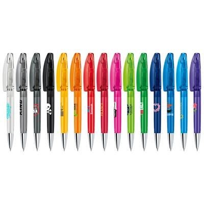 Picture of BRIDGE CLEAR TRANSPARENT PLASTIC BALL PEN with Metal Tip