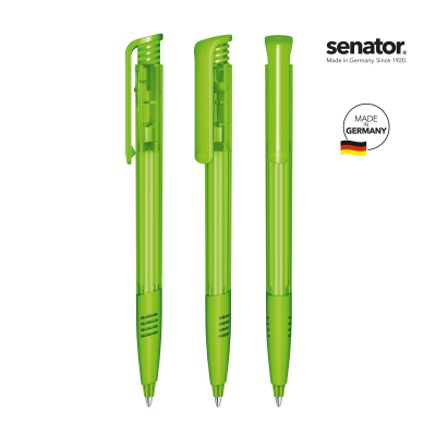 Picture of SENATOR SUPER HIT CLEAR TRANSPARENT PLASTIC BALL PEN with Soft Grip in Pale Green