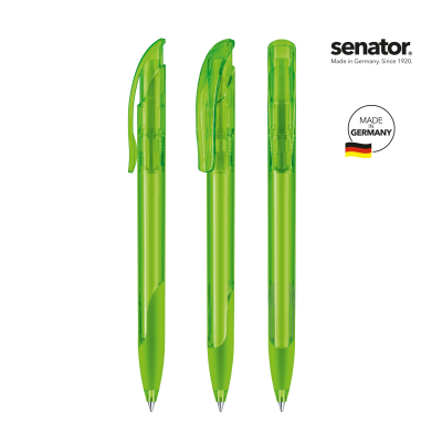 Picture of SENATOR CHALLENGER CLEAR TRANSPARENT PLASTIC BALL PEN with Soft Grip in Pale Green
