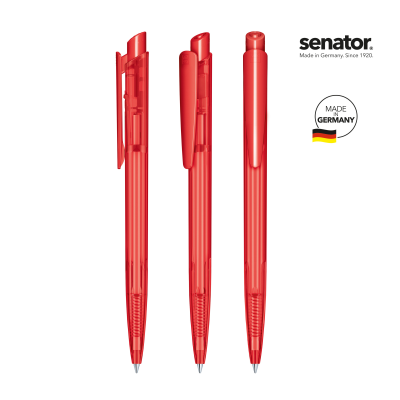 SENATOR® DART CLEAR TRANSPARENT PUSH BALL PEN.