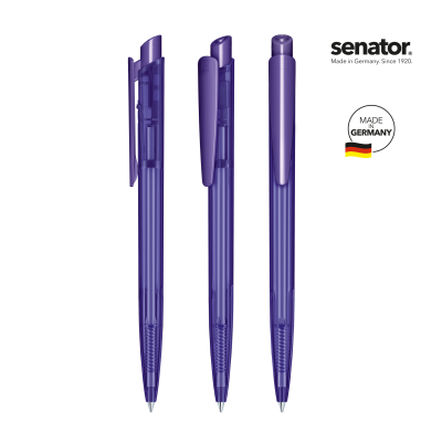 SENATOR® DART CLEAR TRANSPARENT PUSH BALL PEN.