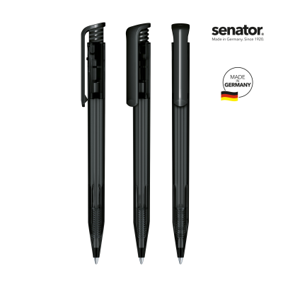 Picture of SENATOR SUPER HIT CLEAR TRANSPARENT PLASTIC BALL PEN in Black