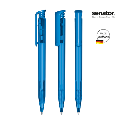 Picture of SENATOR SUPER HIT CLEAR TRANSPARENT PLASTIC BALL PEN in Full Blue.