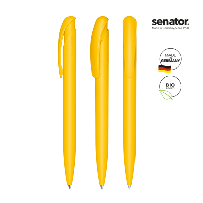 Picture of SENATOR NATURE PLUS MATT BIO BALL PEN in Corn Yellow.