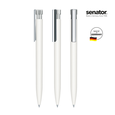 Picture of SENATOR LIBERTY SOFT TOUCH BALL PEN with Metal Clip in White