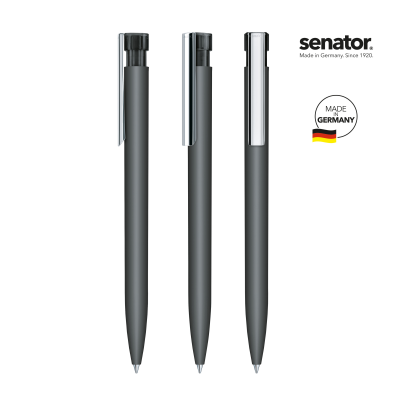 Picture of SENATOR LIBERTY SOFT TOUCH BALL PEN with Metal Clip in Anthracite Grey