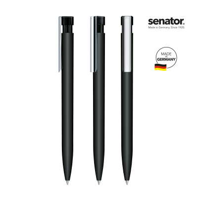 Picture of SENATOR LIBERTY SOFT TOUCH BALL PEN with Metal Clip in Black