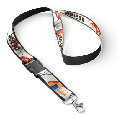 Picture of DETACHABLE POLYESTER LANYARD with Sublimated Satin Overlay