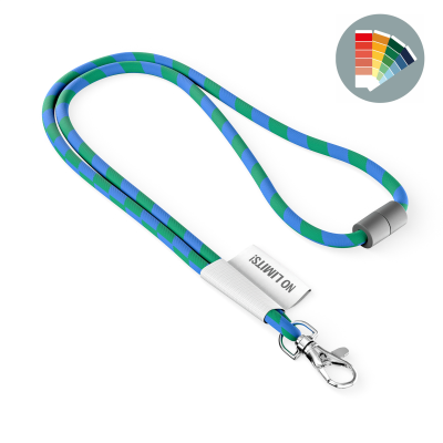 Picture of POLYESTER 2-TONE CORD LANYARD with Full Colour Label