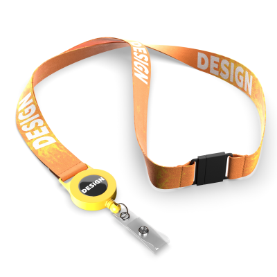Picture of POLYESTER SUBLIMATION BADGE REEL LANYARD