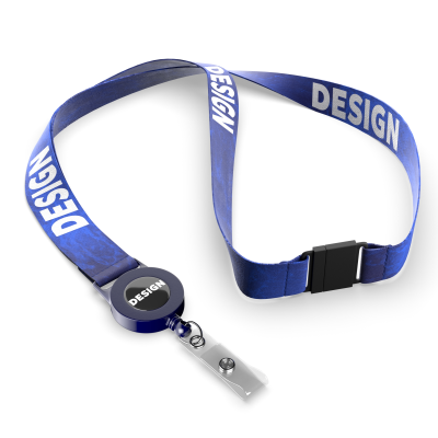 Picture of POLYESTER SUBLIMATION BADGE REEL LANYARD
