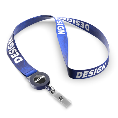 Picture of POLYESTER SUBLIMATION BADGE REEL LANYARD