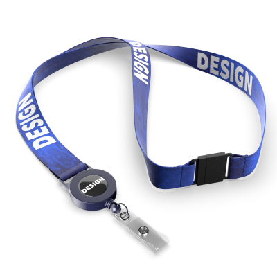 Picture of POLYESTER SUBLIMATION BADGE REEL LANYARD