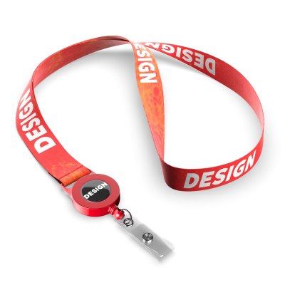 Picture of POLYESTER SUBLIMATION BADGE REEL LANYARD
