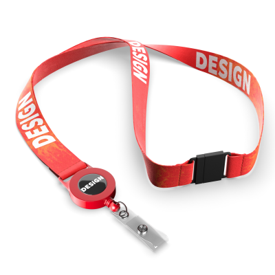 Picture of POLYESTER SUBLIMATION BADGE REEL LANYARD