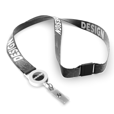 Picture of POLYESTER SUBLIMATION BADGE REEL LANYARD