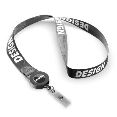 Picture of POLYESTER SUBLIMATION BADGE REEL LANYARD