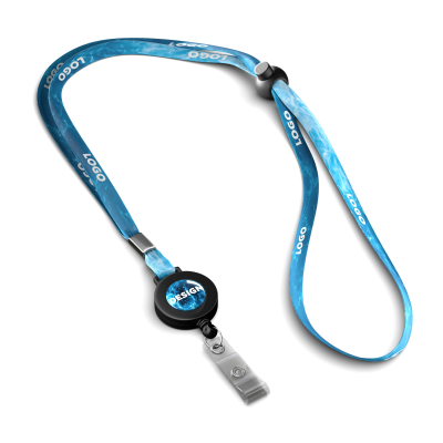 Picture of ADJUSTABLE POLYESTER SUBLIMATION LANYARD with Badge Reel