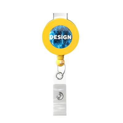 Picture of RETRACTABLE BADGE REEL in Round Shape with ?2Cm Logo