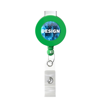 Picture of RETRACTABLE BADGE REEL in Round Shape with ?2Cm Logo