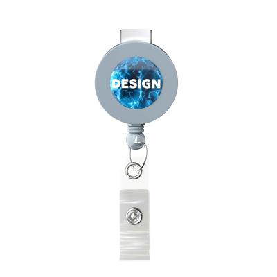 Picture of RETRACTABLE BADGE REEL in Round Shape with ?2Cm Logo