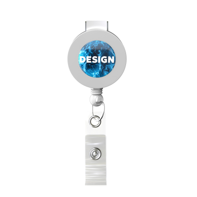 Picture of RETRACTABLE BADGE REEL in Round Shape with ?2Cm Logo