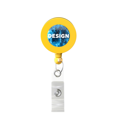 Picture of RETRACTABLE BADGE REEL in Round Shape with ?2Cm Logo