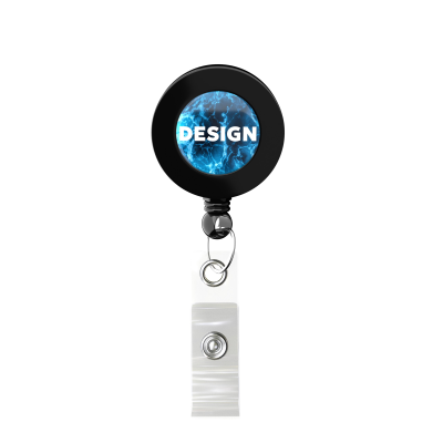 Picture of RETRACTABLE BADGE REEL in Round Shape with ?2Cm Logo
