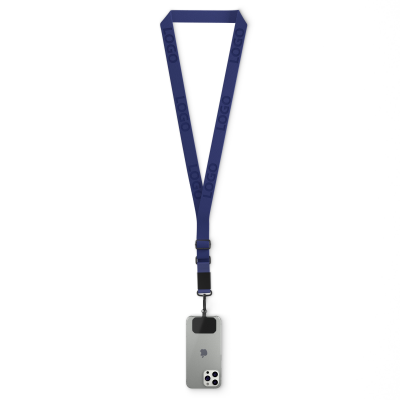 Picture of WOVEN ADJUSTABLE CROSSBODY MOBILE PHONE HOLDER with Logo Engraved Metal Plate
