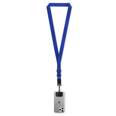 Picture of WOVEN ADJUSTABLE CROSSBODY MOBILE PHONE HOLDER with Logo Engraved Metal Plate