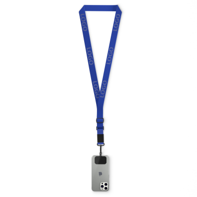 Picture of WOVEN ADJUSTABLE CROSSBODY MOBILE PHONE HOLDER with Logo Engraved Metal Plate