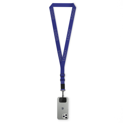 Picture of WOVEN ADJUSTABLE CROSSBODY MOBILE PHONE HOLDER with Logo Engraved Metal Plate