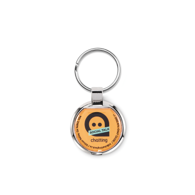 Picture of ROUND ZINC ALLOY, DOMING KEYRING CHAIN