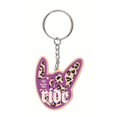 Picture of CUSTOM SHAPE WOOD NFC KEYRING
