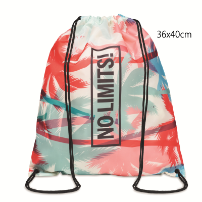 Picture of FULL COLOUR POLYESTER DRAWSTRING BAG