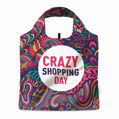 Picture of FULL COLOUR FOLDING RECYCLED POLYESTER (RPET) BAG with Pouch