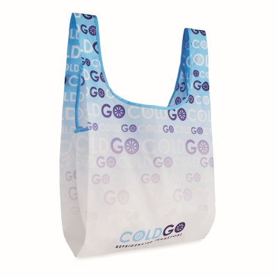 Picture of FULL COLOUR FOLDING RECYCLED POLYESTER (RPET) BAG with Inside Pocket