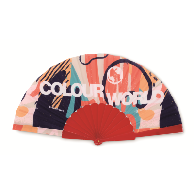 Picture of FULL COLOUR PLASTIC HAND FAN