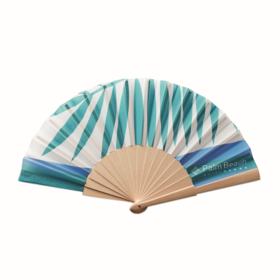 Picture of FULL COLOUR WOOD HAND FAN