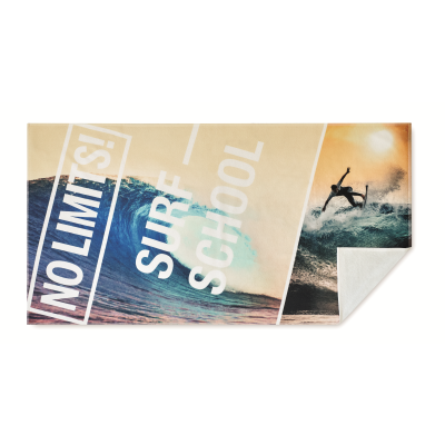 Picture of FULL COLOUR BEACH TOWEL in 350Gsm Cotton & Recycled Polyester (Rpet)