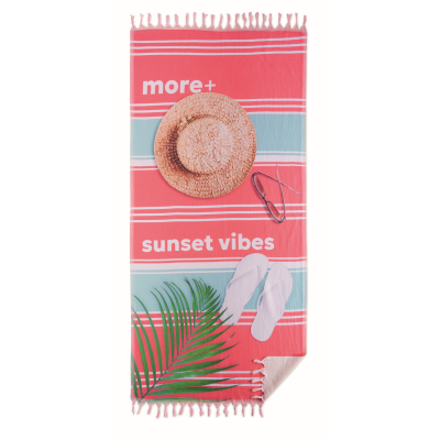 Picture of FULL COLOUR HAMMAM TOWEL in 280Gsm Polycotton