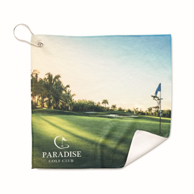 Picture of FULL COLOUR POLYCOTTON GOLF TOWEL (280GSM)