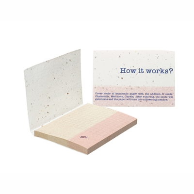 Picture of SEEDS PAPER SOFT COVER with Grass Paper Sticky Notes (Eu Made)