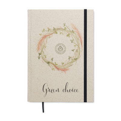 Picture of A5 GRASS PAPER HARD COVER NOTE BOOK with Your Design Printed x Sheet