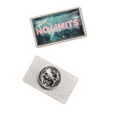 Picture of RECTANGULAR METAL LAPEL PIN with Doming