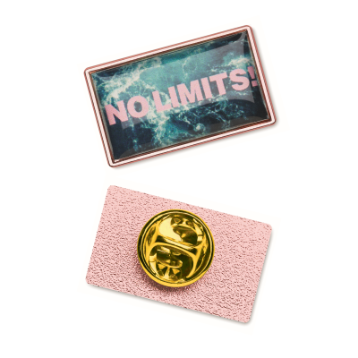 Picture of RECTANGULAR METAL LAPEL PIN with Doming