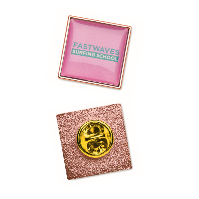 Picture of SQUARE METAL LAPEL PIN with Doming